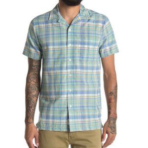 NWT Onia Vacation Short Sleeve Plaid Regular Fit Shirt $140